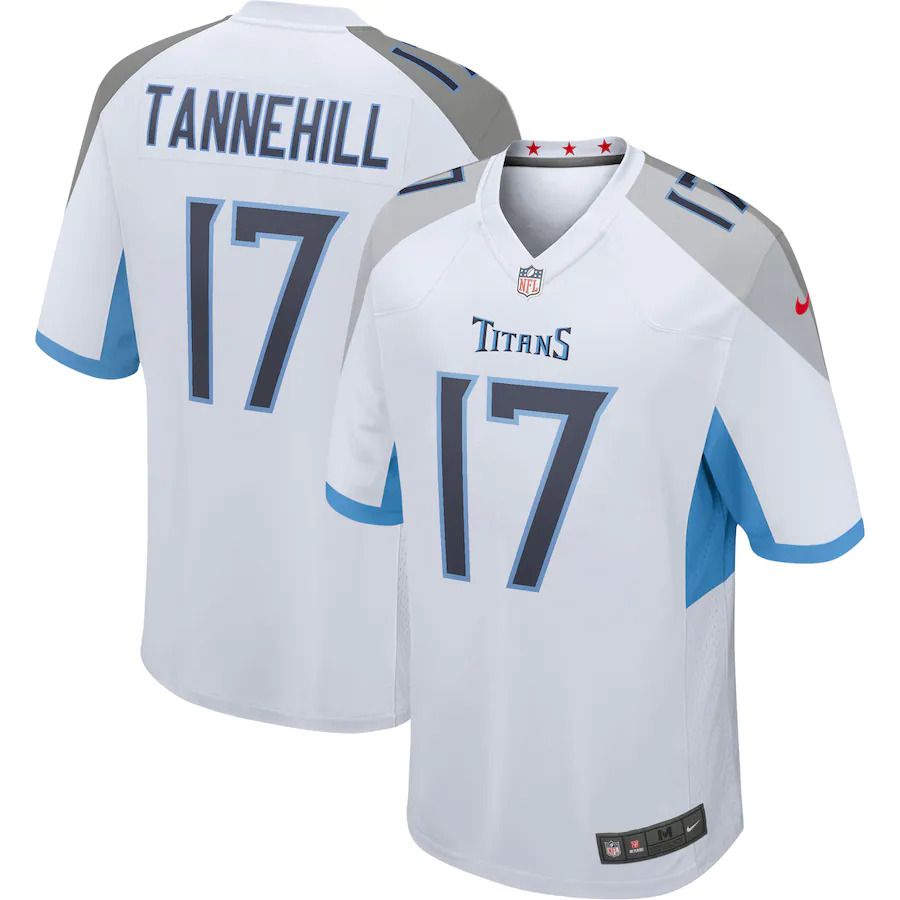 Men Tennessee Titans 17 Ryan Tannehill Nike White Game NFL Jersey